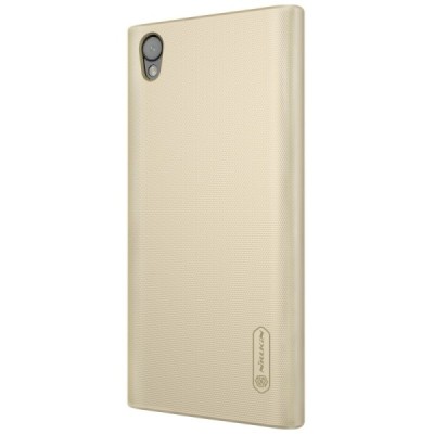 Nillkin Frosted Shield Sony Xperia L1 (G3311, G3312, G3313) zelta plastmasas futrālis + ekrāna aizsargplēve / Vacins.lv