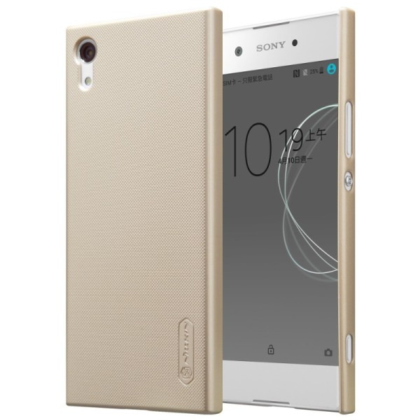 „Nillkin“ Frosted Shield futrālis - zelta + ekrāna aizsargplēve (Xperia XA1)