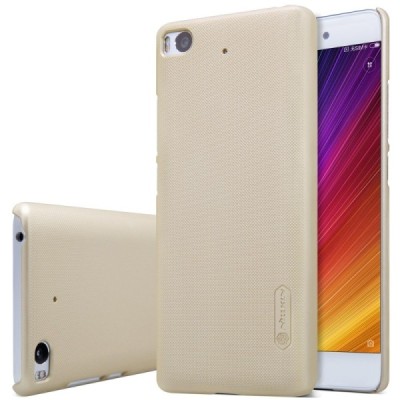 Xiaomi Mi 5S Nillkin Frosted Shield zelta plastmasas apvalks + ekrāna aizsargplēve / Vacins.lv