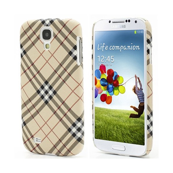 „Burberry“ stiliaus dėklas - šviesiai rudas (Galaxy S4)