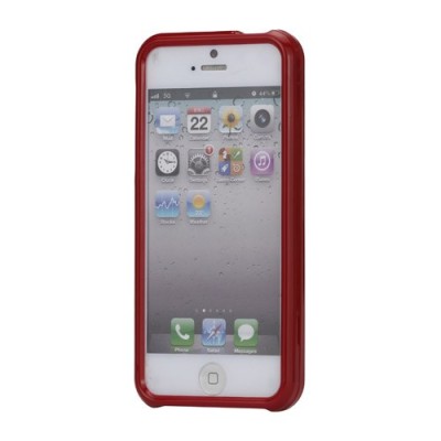 Raudonas Snap-on plastikinis Apple iPhone SE (5, 5s) dėklas (dėkliukas, nugarėlė) / Priedai.lt