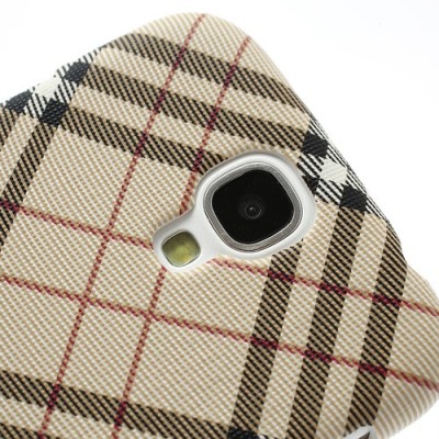 „Burberry“ stiliaus šviesiai rudas Samsung Galaxy S4 i9500, i9505, i9502 dėklas (dėkliukas, nugarėlė) / Priedai.lt