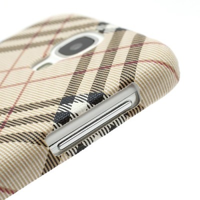 „Burberry“ stiliaus šviesiai rudas Samsung Galaxy S4 i9500, i9505, i9502 dėklas (dėkliukas, nugarėlė) / Priedai.lt