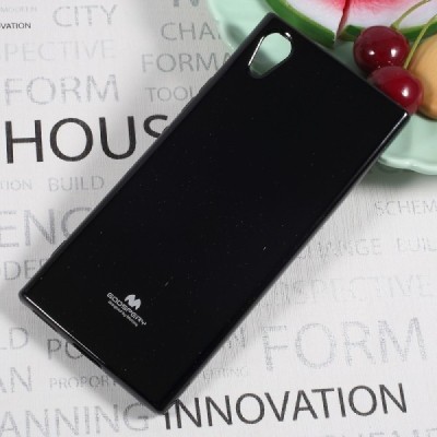 Sony Xperia XA1 Mercury juodas kieto silikono tpu dėklas - nugarėlė / Priedai.lt