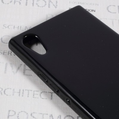 Sony Xperia XA1 Mercury juodas kieto silikono tpu dėklas - nugarėlė / Priedai.lt