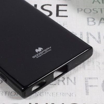 Sony Xperia XA1 Mercury juodas kieto silikono tpu dėklas - nugarėlė / Priedai.lt