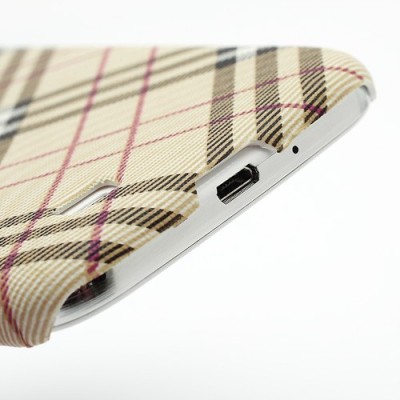 „Burberry“ stiliaus šviesiai rudas Samsung Galaxy S4 i9500, i9505, i9502 dėklas (dėkliukas, nugarėlė) / Priedai.lt