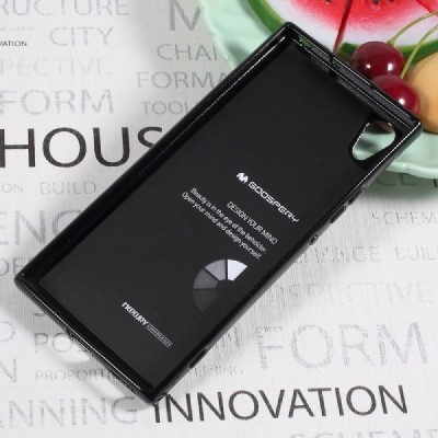 Sony Xperia XA1 Mercury juodas kieto silikono tpu dėklas - nugarėlė / Priedai.lt