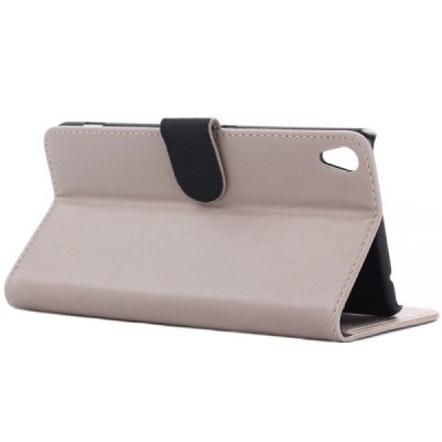 Sony Xperia XA Ultra (F3212, F3216) atvēramais ādas smilšains retro maciņš (maks) / Vacins.lv