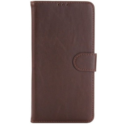 Sony Xperia XA Ultra (F3212, F3216) atvēramais ādas tumši brūns retro maciņš (maks) / Vacins.lv