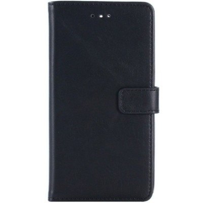 LG K10 2017 (X400, M250N) atvēramais ādas melns retro maciņš (maks) / Vacins.lv