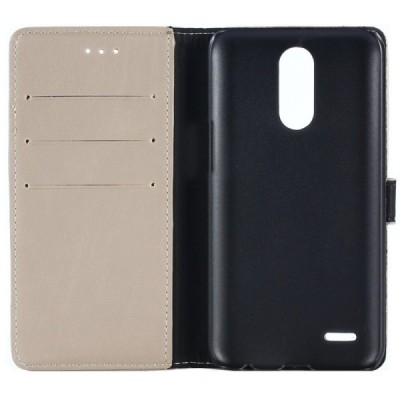 LG K10 2017 (X400, M250N) atvēramais ādas smilšains retro maciņš (maks) / Vacins.lv