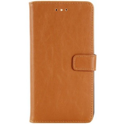 LG K10 2017 (X400, M250N) atverčiamas šviesiai rudas odinis retro dėklas - piniginė / Priedai.lt