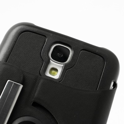 Atverčiamas odinis juodas Samsung Galaxy S4 dėklas (Dėkliukas) / Priedai.lt