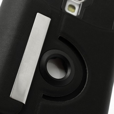 Atverčiamas odinis juodas Samsung Galaxy S4 dėklas (Dėkliukas) / Priedai.lt