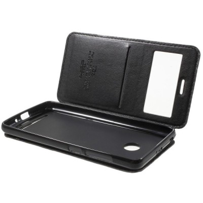 „Roar“ Xiaomi Redmi 3s melns atvēramais ar lodziņu maciņš / Vacins.lv