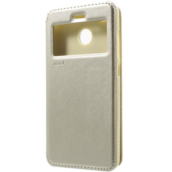 „Roar“ atverčiamas dėklas su langeliu - auksinis (Redmi 3s)