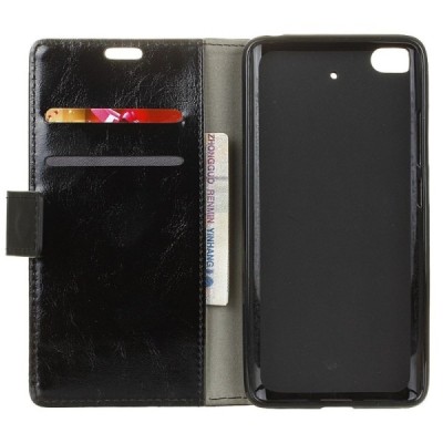 Xiaomi Mi 5S atvēramais ādas melns maciņš, grāmata (maks) / Vacins.lv