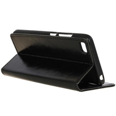 Xiaomi Mi 5S atvēramais ādas melns maciņš, grāmata (maks) / Vacins.lv