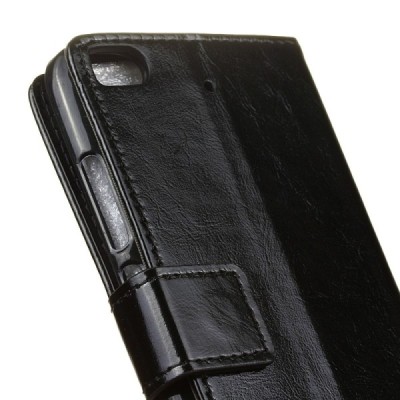 Xiaomi Mi 5S atvēramais ādas melns maciņš, grāmata (maks) / Vacins.lv