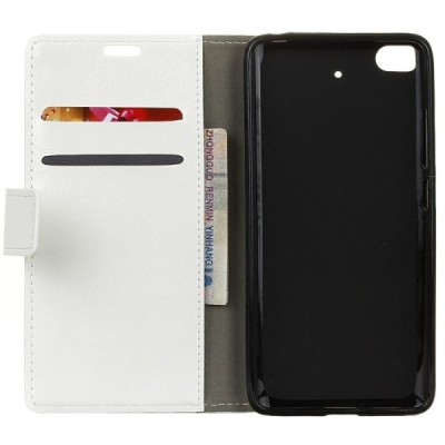 Xiaomi Mi 5S atvēramais ādas balts maciņš, grāmata (maks) / Vacins.lv