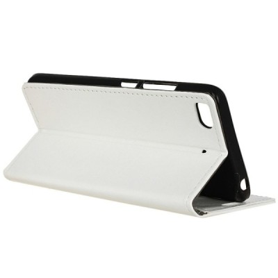 Xiaomi Mi 5S atvēramais ādas balts maciņš, grāmata (maks) / Vacins.lv