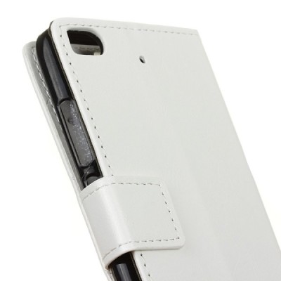 Xiaomi Mi 5S atvēramais ādas balts maciņš, grāmata (maks) / Vacins.lv