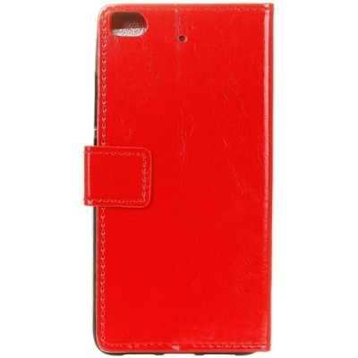 Xiaomi Mi 5S atvēramais ādas sarkans maciņš, grāmata (maks) / Vacins.lv