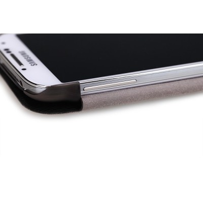 „ROCK“ atverčiamas juodas odinis Samsung Galaxy S4 i9505 dėklas (dėkliukas) - knygutė / Priedai.lt