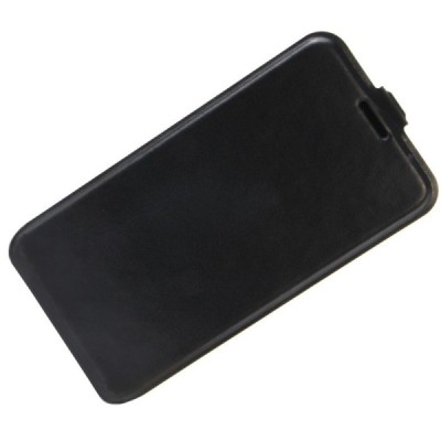 Xiaomi Redmi 4X vertikaliai atverčiamas juodas odinis dėklas - piniginė / Priedai.lt