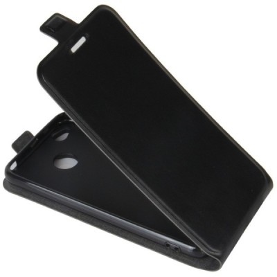 Xiaomi Redmi 4X vertikaliai atverčiamas juodas odinis dėklas - piniginė / Priedai.lt