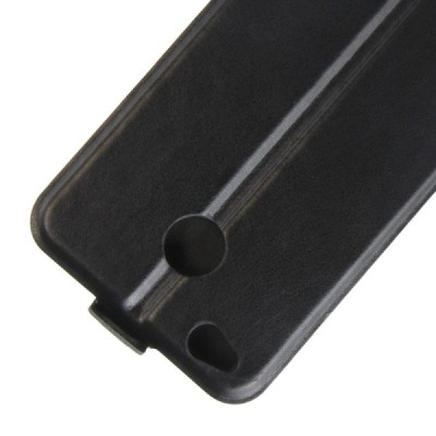 Xiaomi Redmi 4X vertikaliai atverčiamas juodas odinis dėklas - piniginė / Priedai.lt