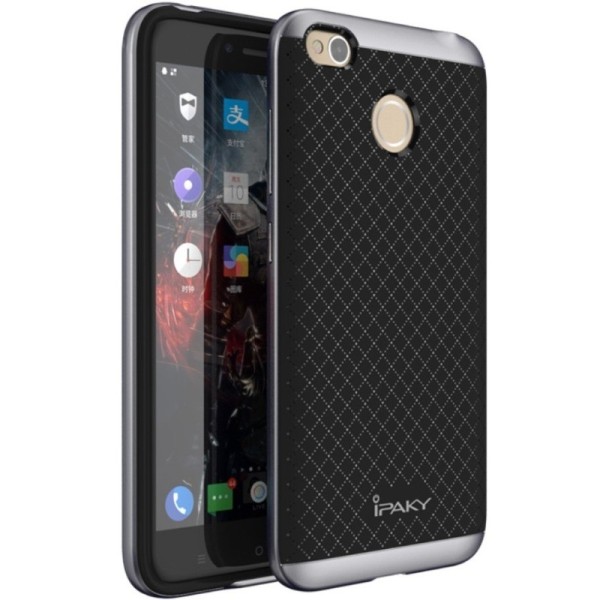 „IPAKY“ cieta silikona (TPU) apvalks - melns / peleks (Redmi 4X)