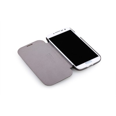 „ROCK“ atverčiamas juodas odinis Samsung Galaxy S4 i9505 dėklas (dėkliukas) - knygutė / Priedai.lt