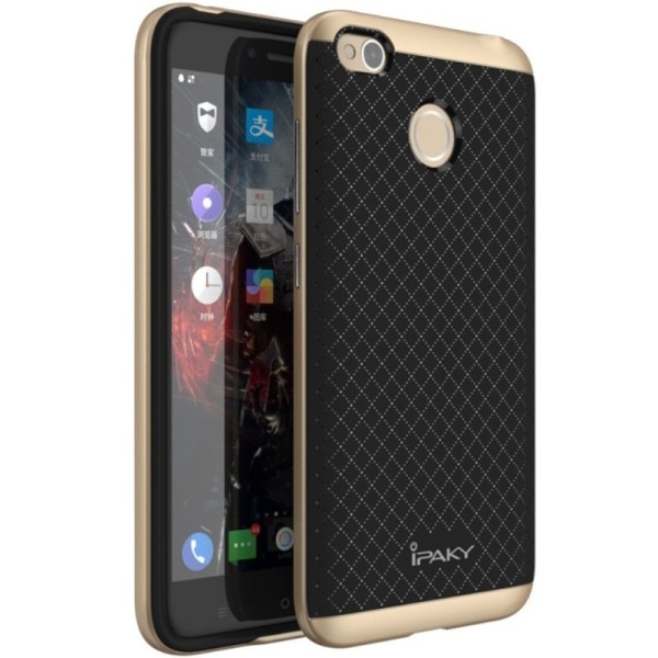 „IPAKY“ kieto silikono (TPU) dėklas - juodas / auksinis (Redmi 4X)