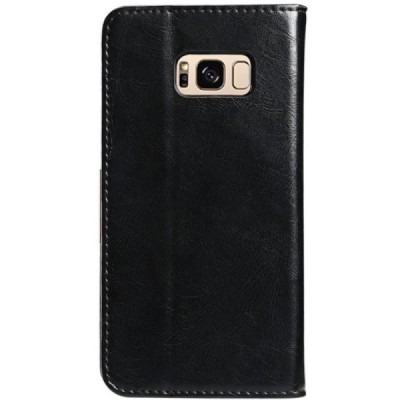 „Kalaideng“ Royale atverčiamas juodas odinis Samsung Galaxy S8 (G950) dėklas / Priedai.lt