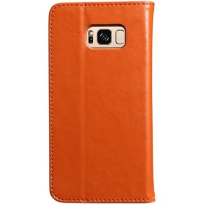 „Kalaideng“ Royale atverčiamas rudas odinis Samsung Galaxy S8 (G950) dėklas / Priedai.lt