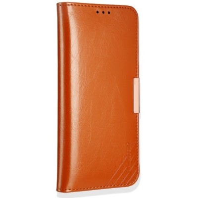 „Kalaideng“ Royale atverčiamas rudas odinis Samsung Galaxy S8 (G950) dėklas / Priedai.lt