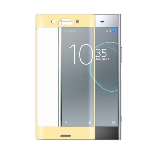 „3D Rewan“ Tempered Glass ekrāna aizsargstikls 0.26 mm - zelta (Xperia XZ Premium)
