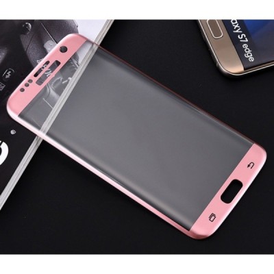 Galaxy S7 Edge (G935) „Calans“ 9H Tempered Glass sustiprintos apsaugos rožinis pilnai dengiantis apsauginis ekrano stiklas 0,2 m