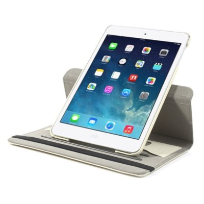 Apple iPad Mini 1 / 2 / 3 atvēramais smilšains teksturēts futrālis, grozās 360° grādu apjomā / Vacins.lv