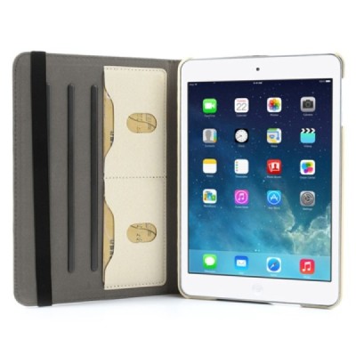 Apple iPad Mini 1 / 2 / 3 atvēramais smilšains teksturēts futrālis, grozās 360° grādu apjomā / Vacins.lv