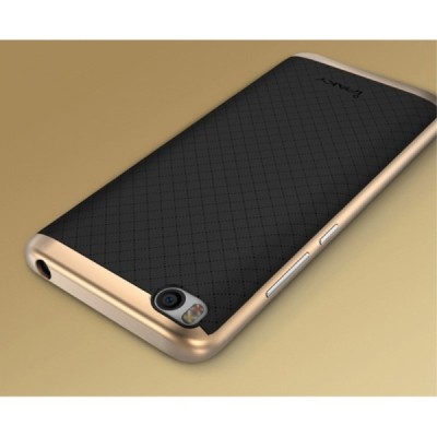 Xiaomi Mi 5S „IPAKY“ kieto silikono TPU juodas (aukso spalvos apvadais) dėklas - nugarėlė / Priedai.lt