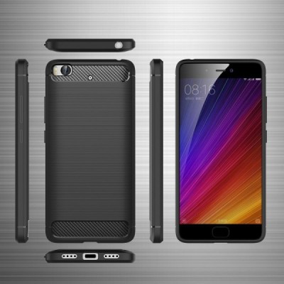 Xiaomi Mi 5S „Carbon“ kieto silikono TPU juodas dėklas - nugarėlė / Priedai.lt