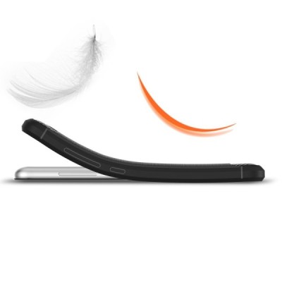 Xiaomi Redmi Note 3 / Redmi Note 3 Pro „Carbon“ cieta silikona (TPU) melns apvalks / vacins.lv