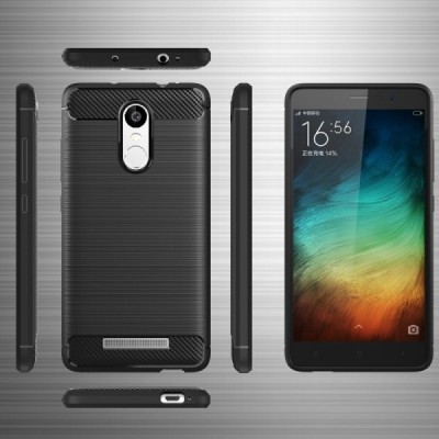Xiaomi Redmi Note 3 / Redmi Note 3 Pro „Carbon“ cieta silikona (TPU) melns apvalks / vacins.lv