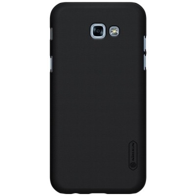 Samsung Galaxy A7 2017 (A720) Nillkin Frosted Shield melns plastmasas apvalks + ekrāna aizsargplēve / Vacins.lv