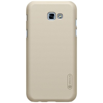 Samsung Galaxy A7 2017 (A720) Nillkin Frosted Shield zelta plastmasas apvalks + ekrāna aizsargplēve / Vacins.lv