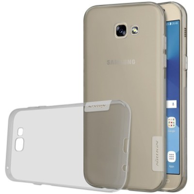 Samsung Galaxy A7 2017 (A720) Nillkin Nature plonas skaidrus (permatomas) silikoninis TPU bespalvis dėklas / Priedai.lt