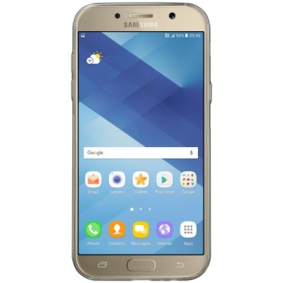Samsung Galaxy A7 2017 (A720) Nillkin Nature plonas skaidrus (permatomas) silikoninis TPU bespalvis dėklas / Priedai.lt